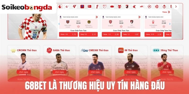 Soi kèo bóng đá 81 68bet là thương hiệu uy tín hàng đầu